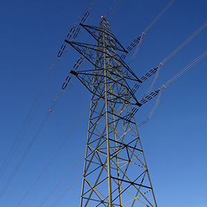 Eine Hochspannungleitung