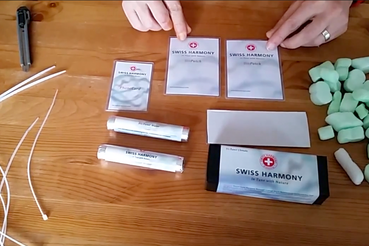 Der Inhalt des BioHome Installationspaketes mit der Größe XS von Swiss Harmony